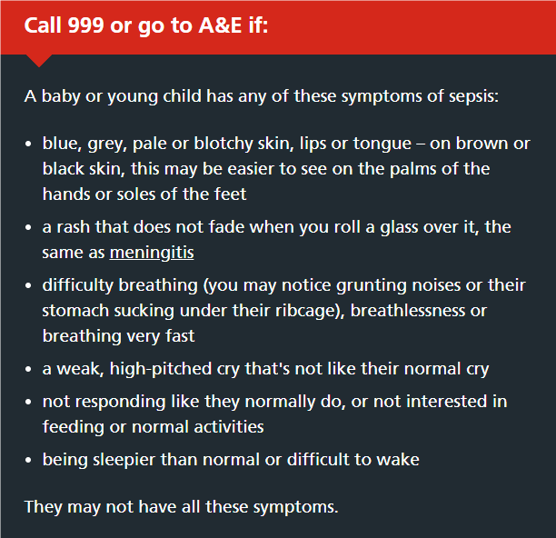 SEPSIS BABY SIGNS